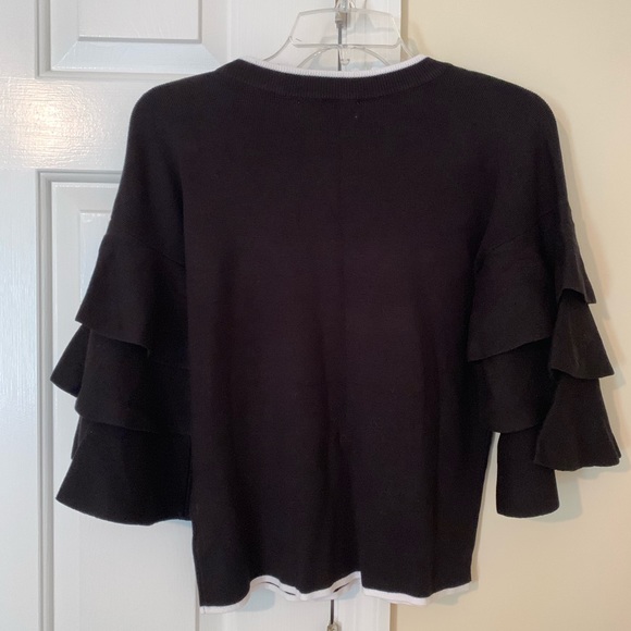 Marled Reunited tiered ruffle pullover sweater S - Picture 3 of 6